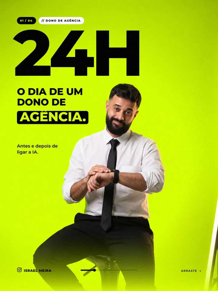 Arte de Israel Meira: O dia de 24 horas do dono de agência