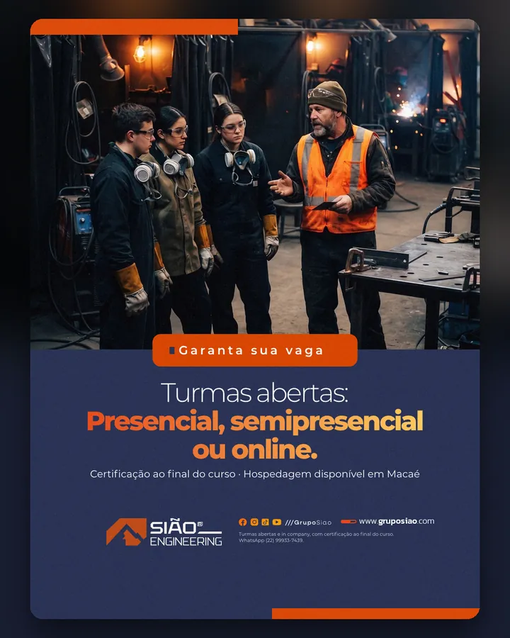Grupo Sião: Anúncio de turmas abertas, formato do feed